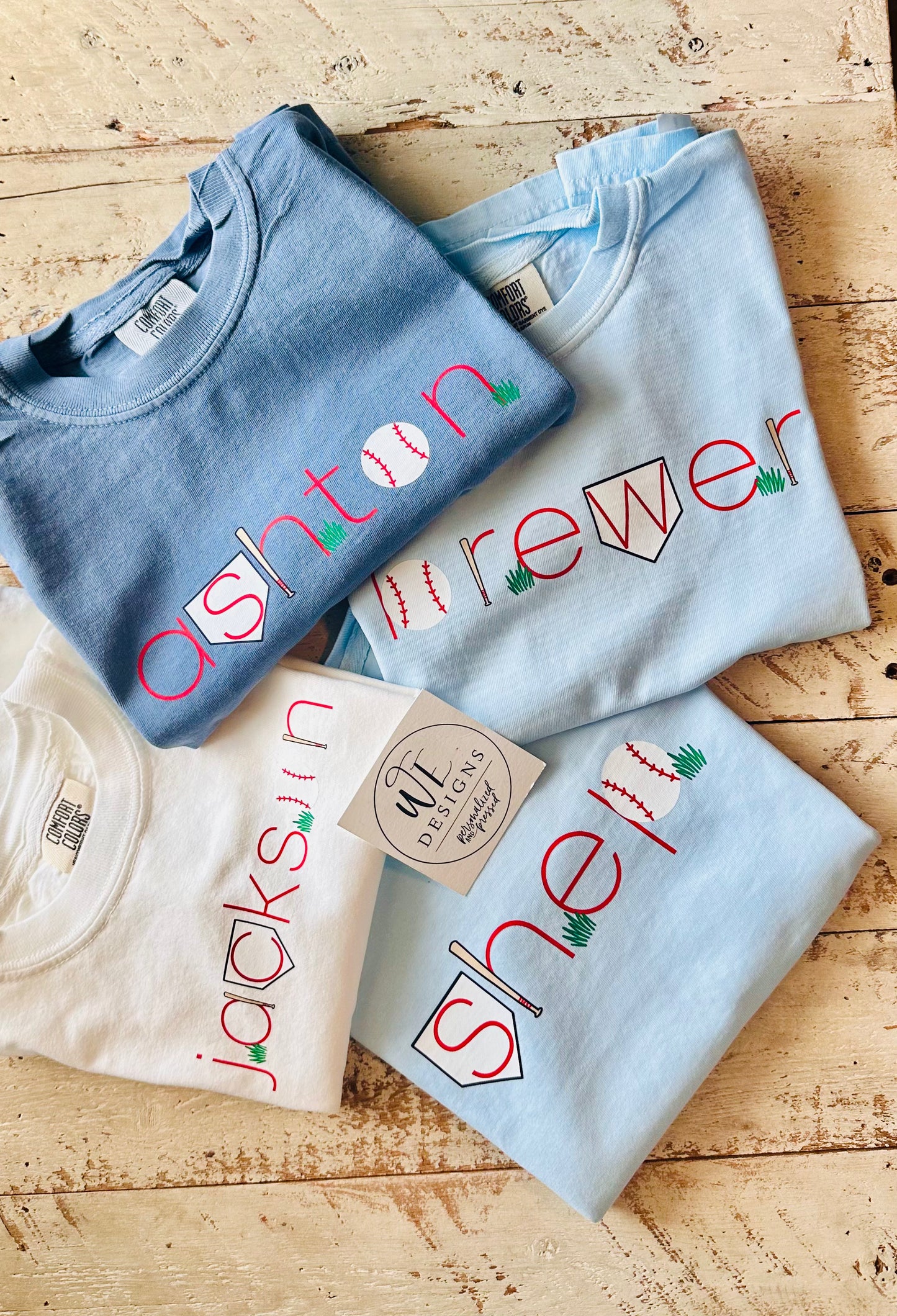 BASEBALL NAME CUSTOM TEE