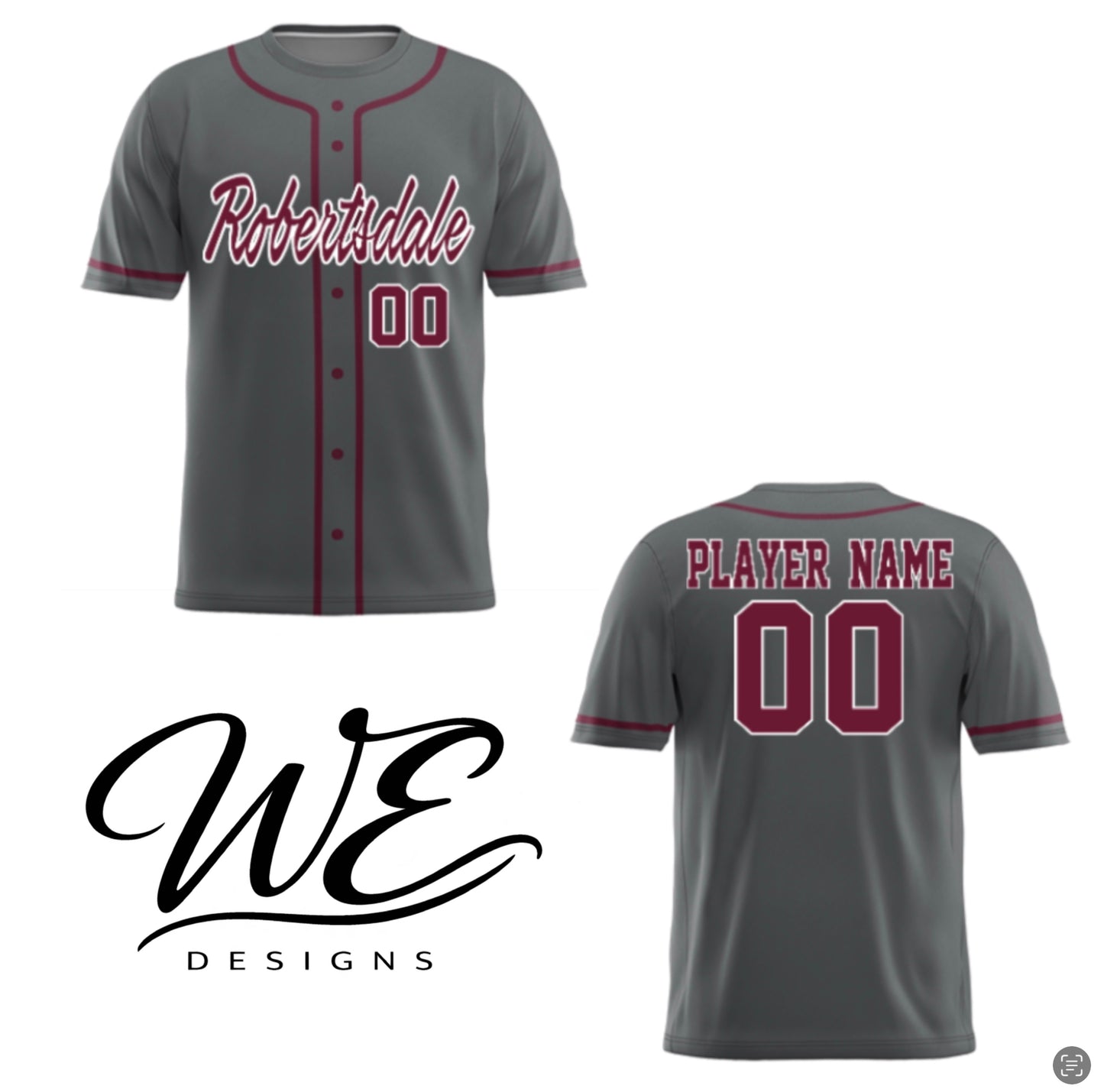 CUSTOM JERSEY TO MATCH PLAYERS - GRAY
