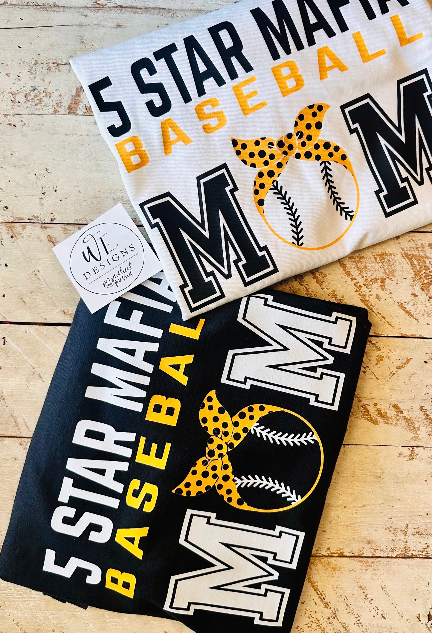 FIVE STAR BASEBALL MOM TEE