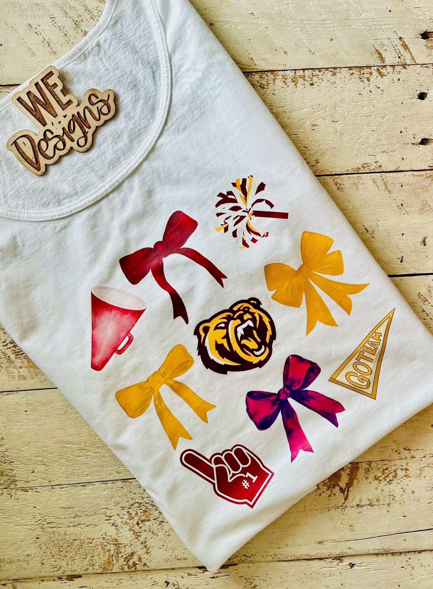 CUSTOM CHEER COQUETTE TEE