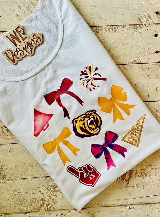CUSTOM CHEER COQUETTE TEE